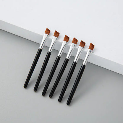 Mini Eyebrow Brush and Eyeliner Brush with Black Handle