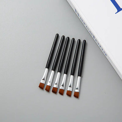Mini Eyebrow Brush and Eyeliner Brush with Black Handle