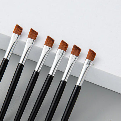 Mini Eyebrow Brush and Eyeliner Brush with Black Handle
